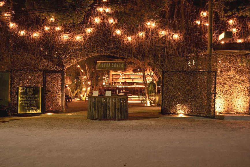 Whimsical setting at Piedrasanta Holbox restaurant