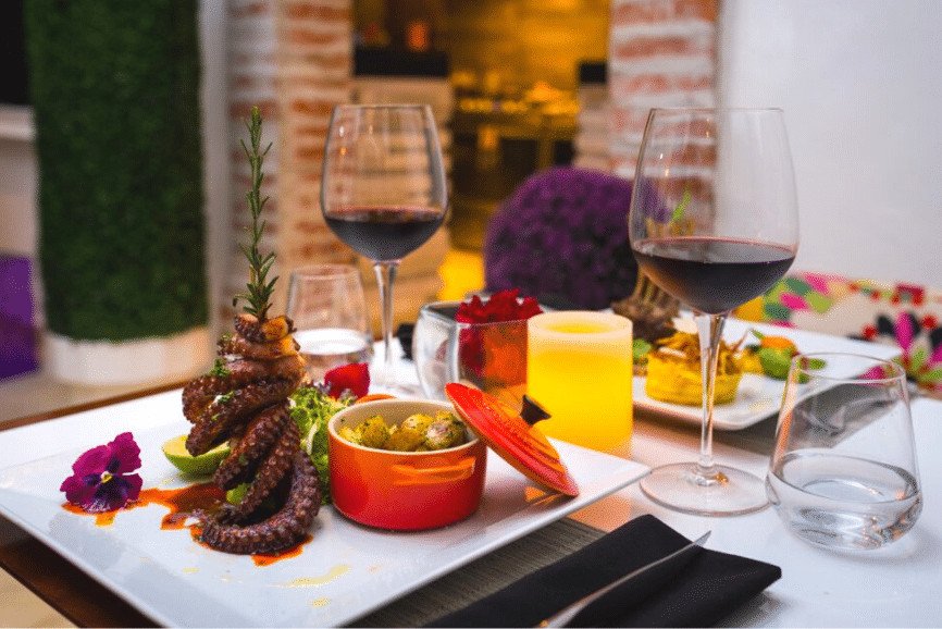 Contemporary European cuisine at Oh, La La! in Playa del Carmen