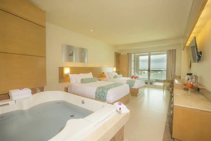 Room with jet tub at Beach Palace Resort in Cancun