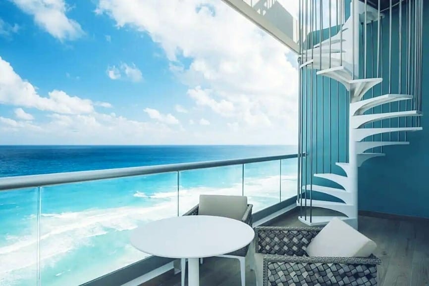 Balcony views at the Coral Level at Iberostar Selection in Cancun