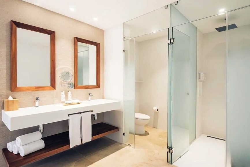 Bathroom at the Coral Level at Iberostar Selection in Cancun