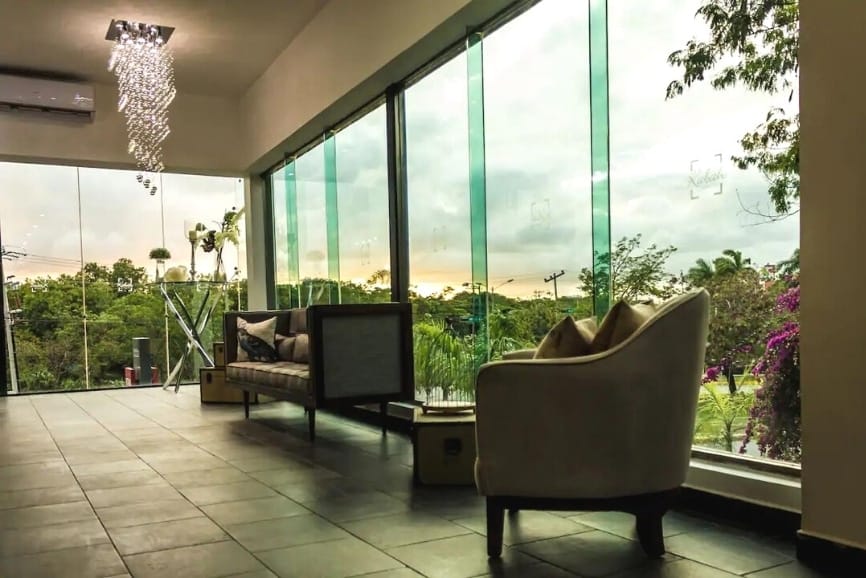 Seating at the Kabah Boutique Hotel in Cancun