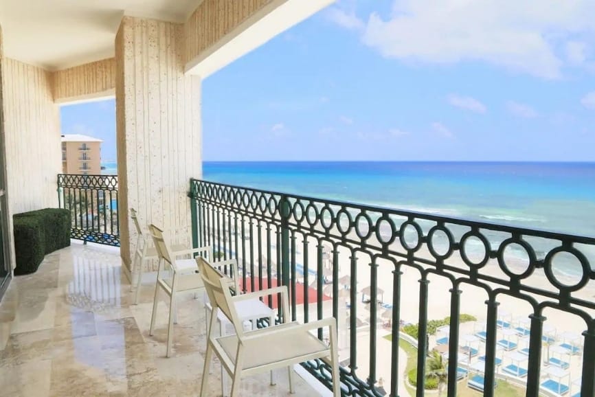 Balcony views at the Sandos Cancun