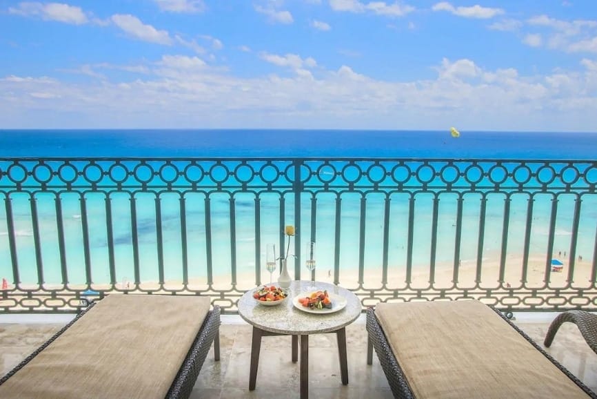 Balcony views at Sandos Cancun