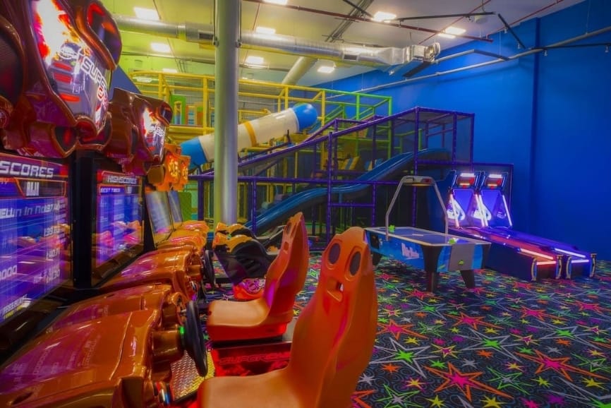 Game room at The Grand at Moon Palace in Cancun