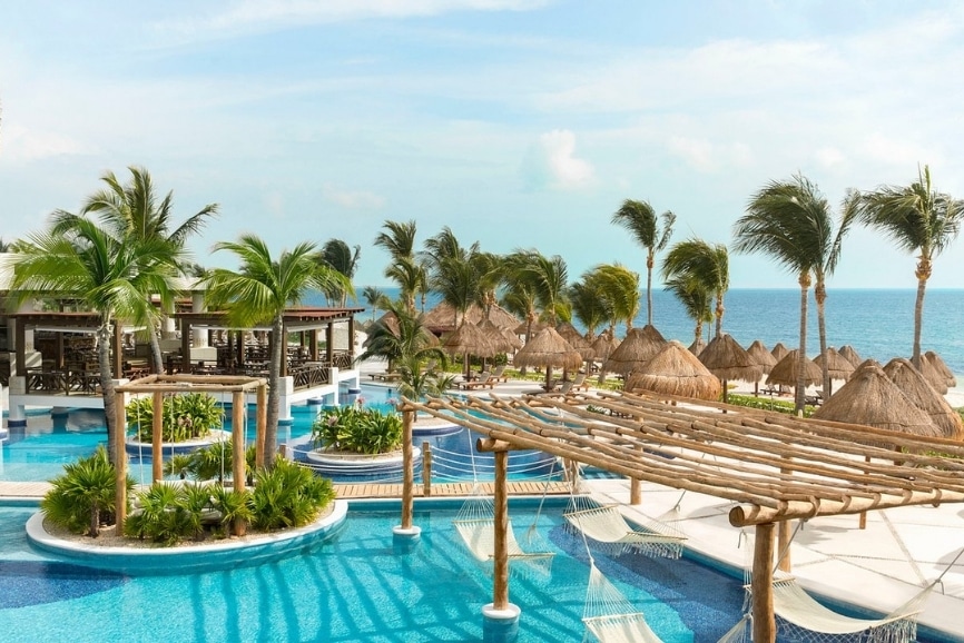 Cancun All Inclusive Packages. Outdoor swimming pool at the Excellence Playa Mujeres Cancun