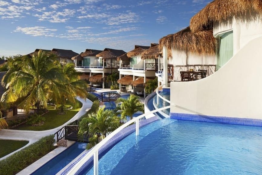 Private balcony swimming pools at El Dorado Casitas Royale in Puerto Morelos
