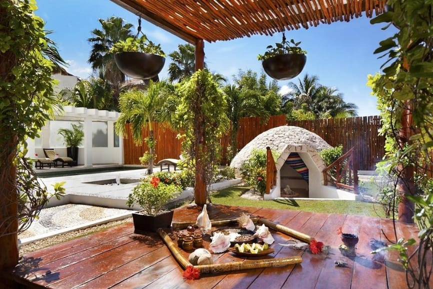 Outdoor space at El Dorado Casitas Royale in Puerto Morelos