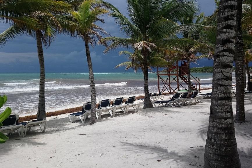Beach front at Grand Palladium Colonial Resort and Spa in Akumal