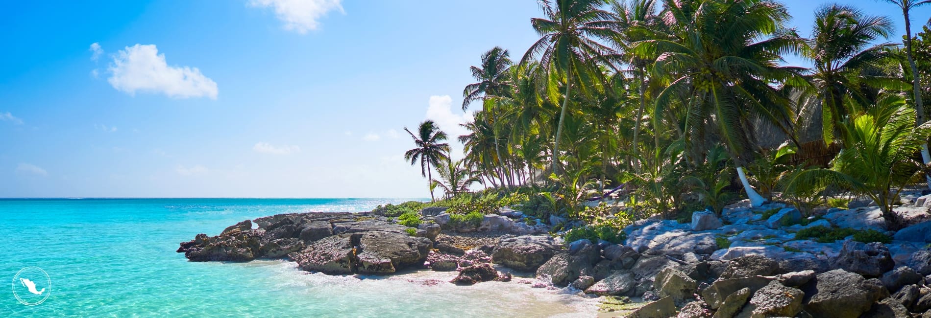 Beach on the Riviera Maya in Mexico