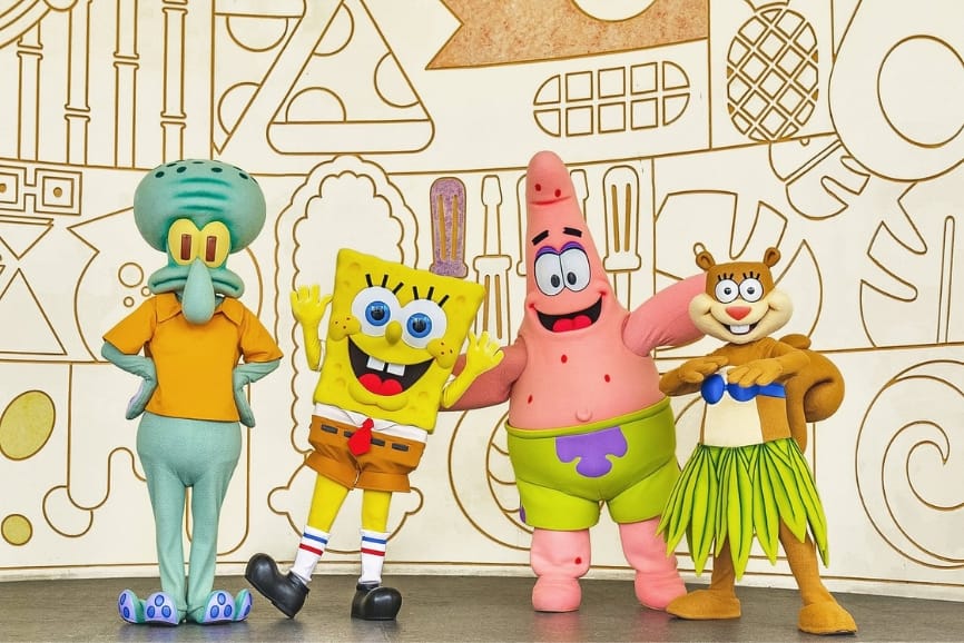 Character meet and greet at Nickelodeon Hotels & Resorts in Puerto Morelos
