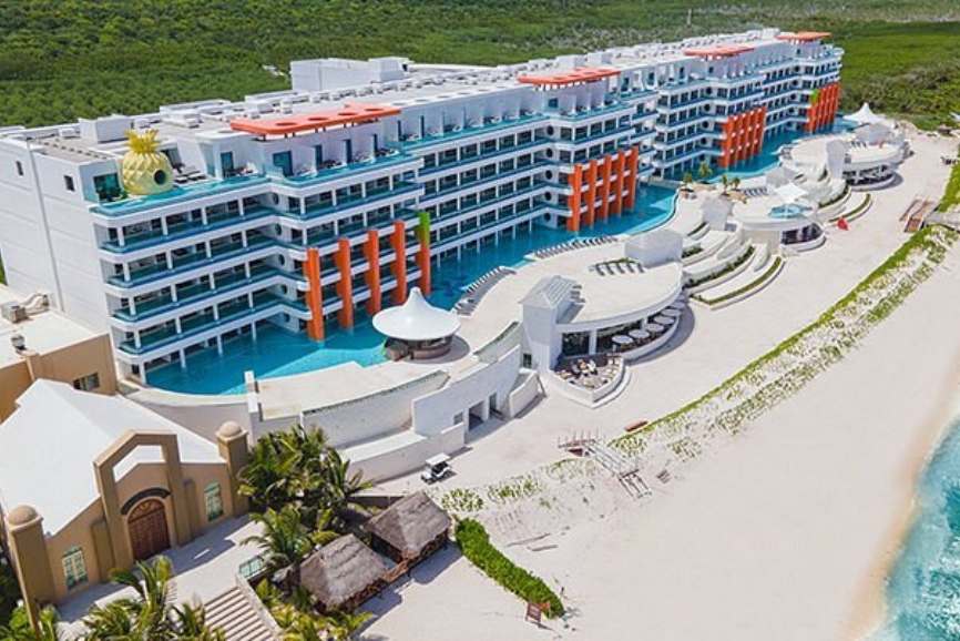Exterior of the Nickelodeon Hotels & Resorts in Puerto Morelos