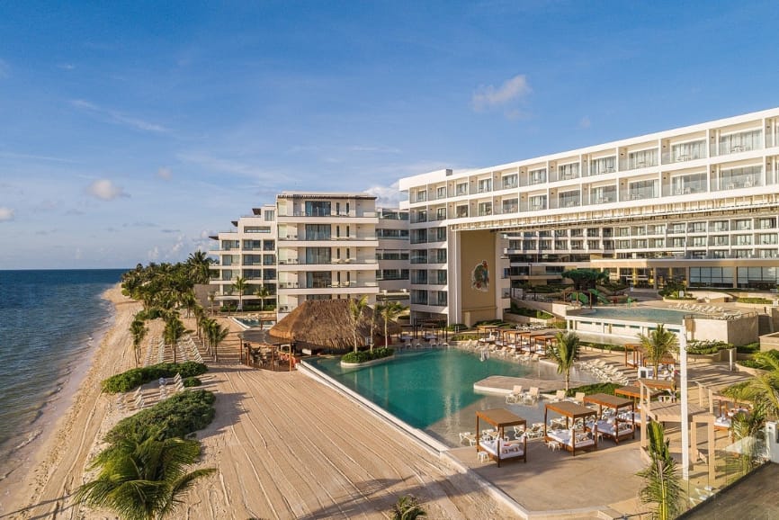 Exterior of the Sensira Resort and Spa Riviera Maya in Puerto Morelos