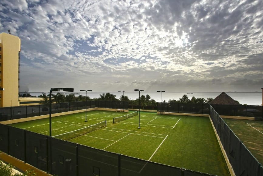 Tennis courts at the Royal Sands Resort and Spa Cancun