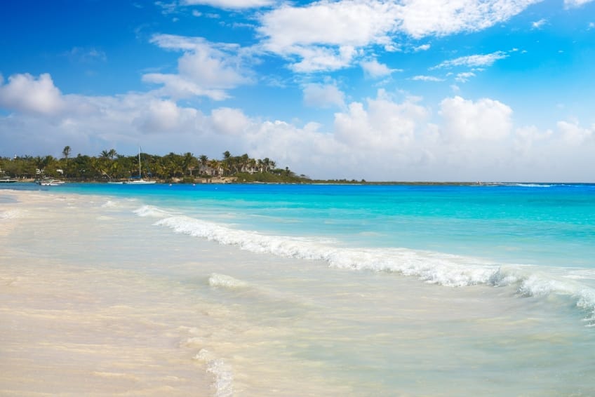 Beach in Akumal in Riviera Maya Mexico