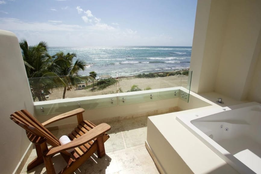 Private balcony at Akumal Bay Beach & Wellness Resort