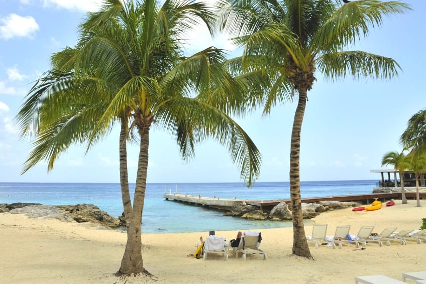 Lounge on the beach in Cozumel Mexico