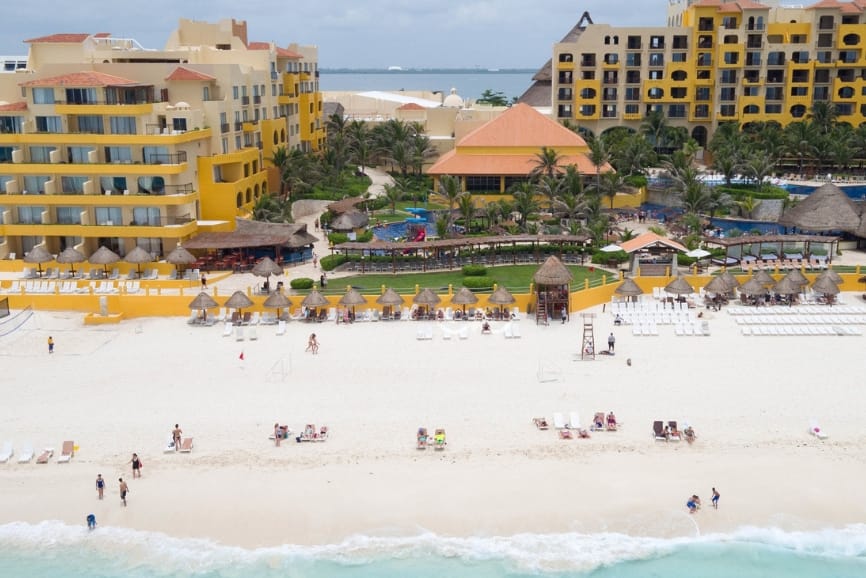 Beach front at the Fiesta Americana Condesa in Cancun