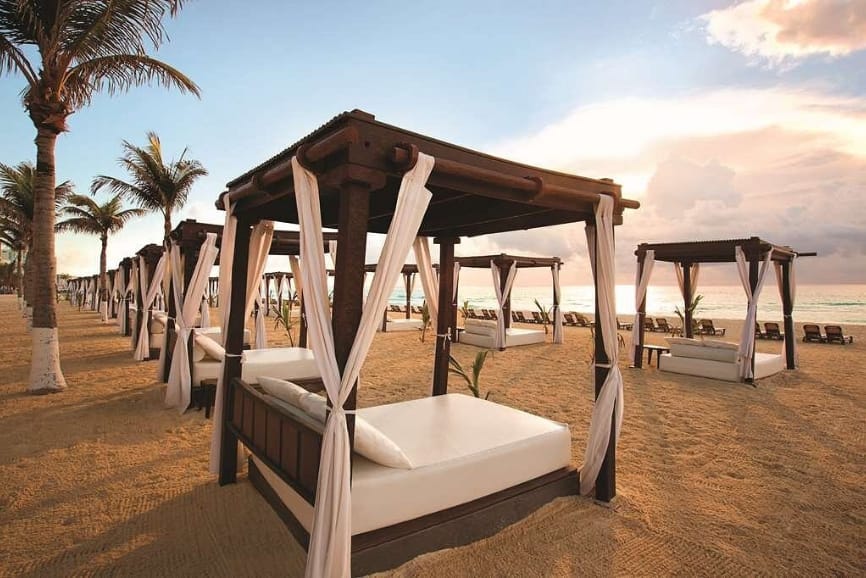 Beach cabana at the Hyatt Zilara Cancun Resort