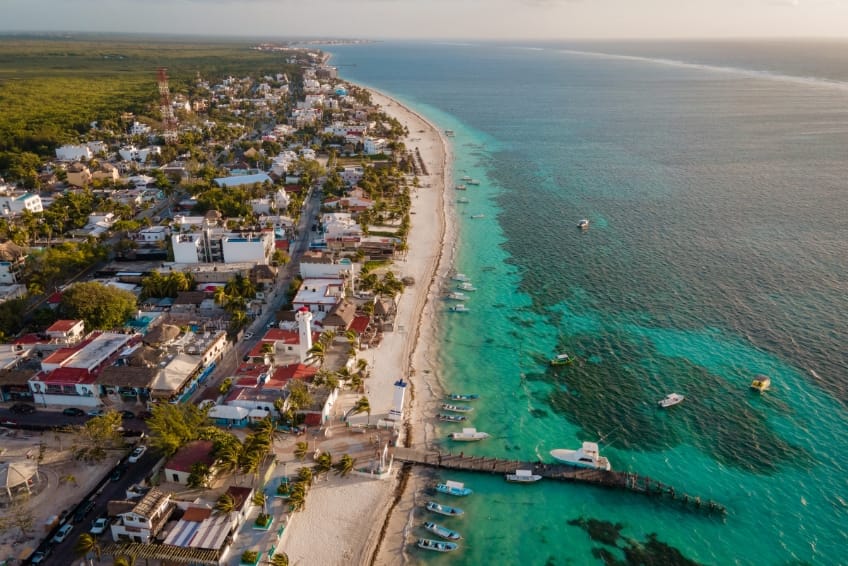 Overhead shot of Puerto Morelos