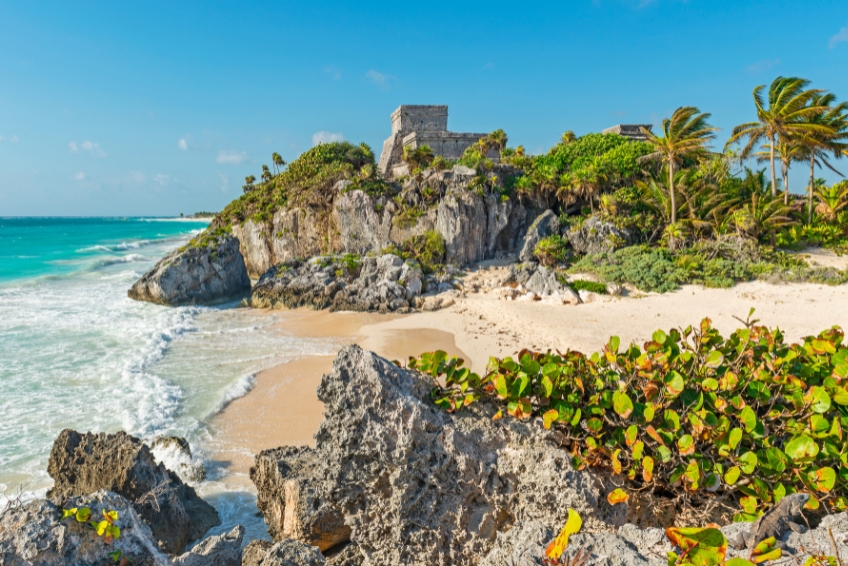Mayan Ruins of Tulum in Riviera Maya Mexico