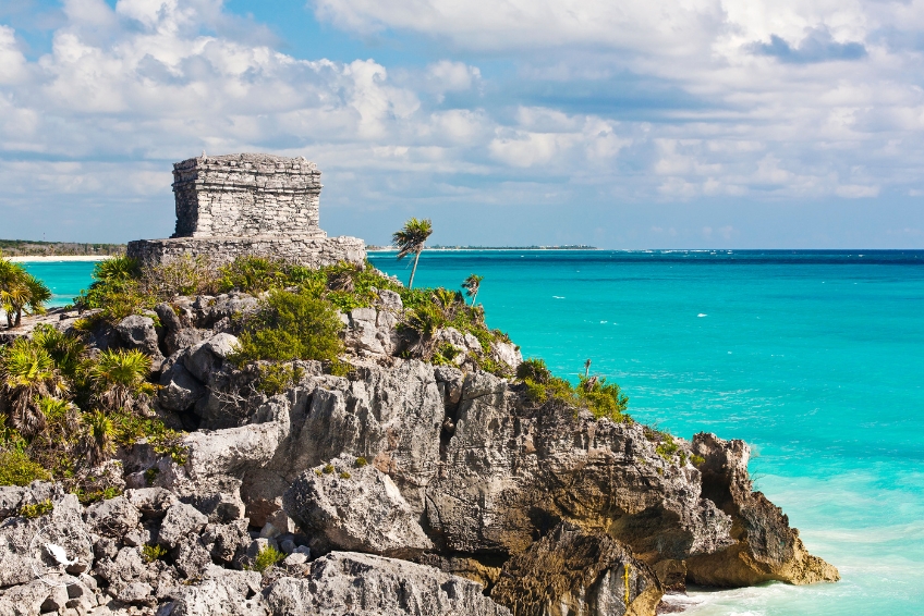 Mayan Ruins of Tulum in Riviera Maya Mexico