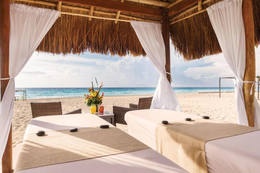 Beach massages at the Wyndham Alltra Cancun Resort & Spa