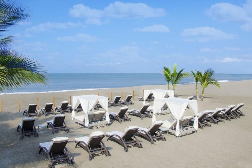 Beach front at Casa Velas in Puerto Vallarta