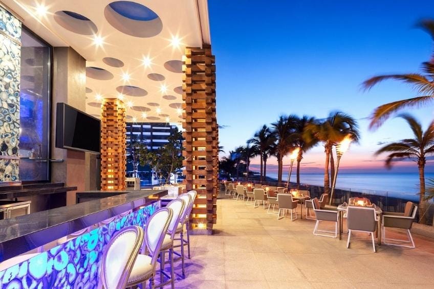 Beach bar at Garza Blanca Resort and Spa Los Cabos