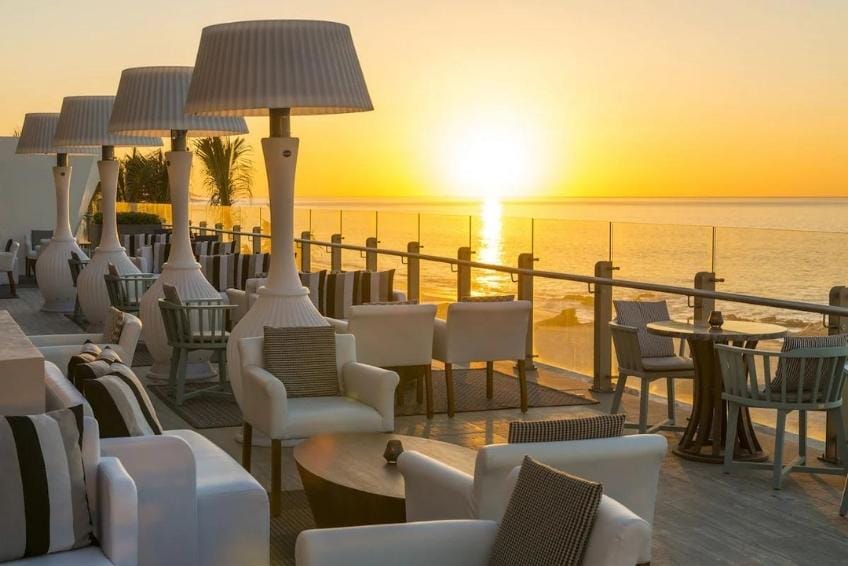 Sunset lounge views at Grand Velas Los Cabos