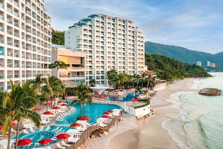 Exterior of the Hilton Vallarta Riviera All-Inclusive Resort in Puerto Vallarta