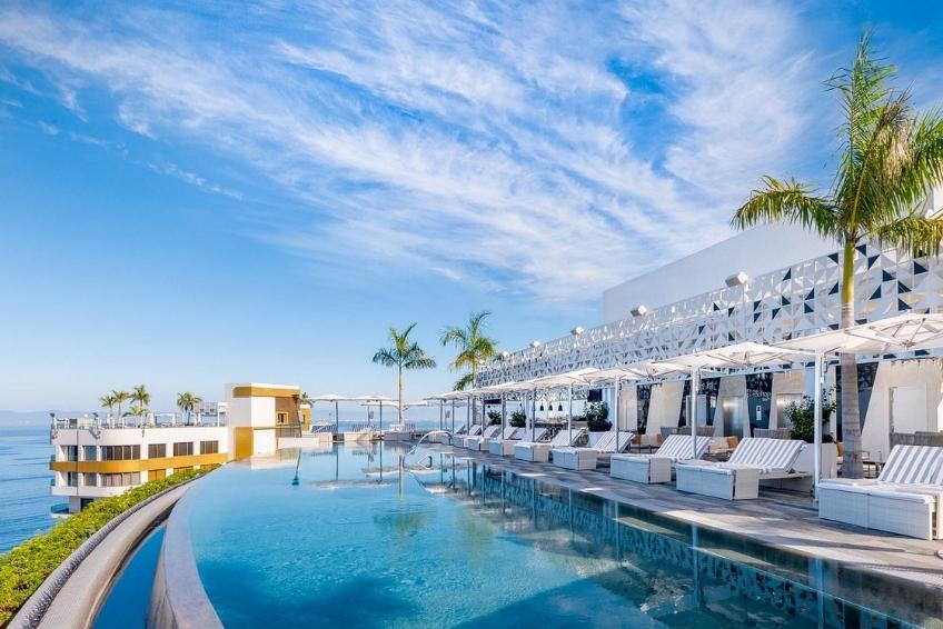 Infinity pools at the Hotel Mousai Puerto Vallarta