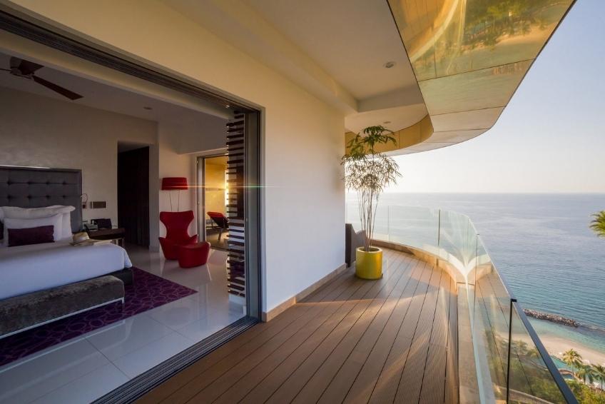 Balcony views at the Hotel Mousai Puerto Vallarta