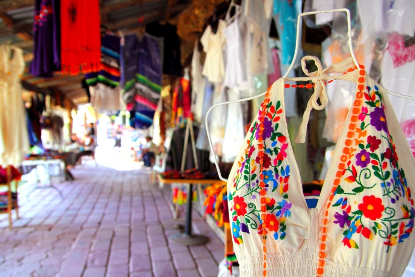 The artisan market in Puerto Morelos
