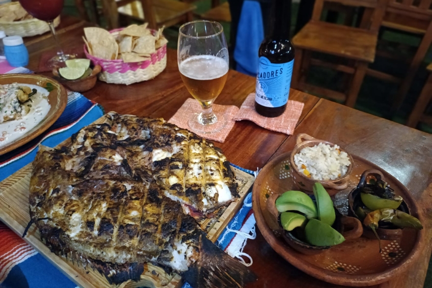 Dining at El Charro in Puerto Morelos, Mexico