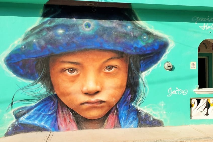 One of the murals on Isla Holbox