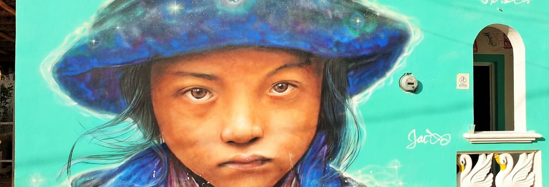 One of the murals on Isla Holbox