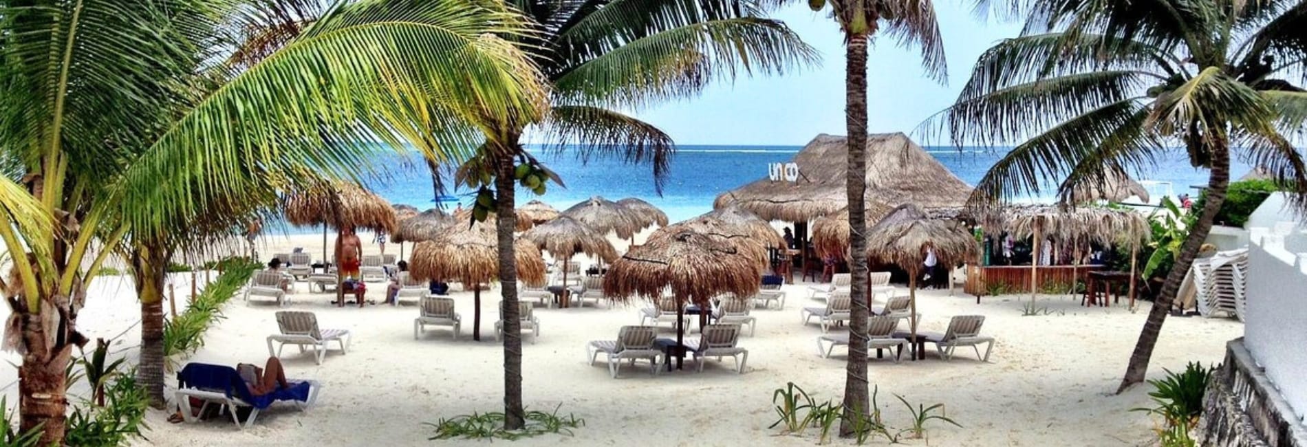 A beach club in Puerto Morelos
