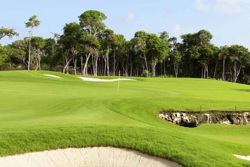 The green at the Riviera Maya Golf Club