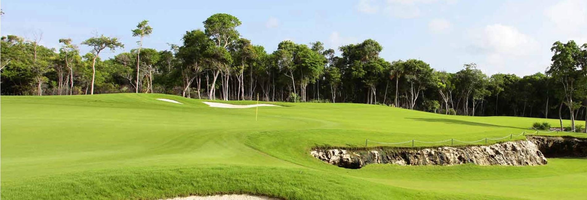 The green at the Riviera Maya Golf Club