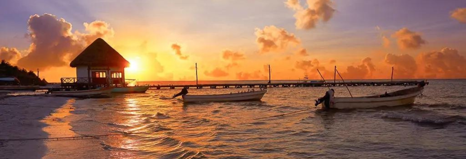 A sunset in Holbox, Mexico